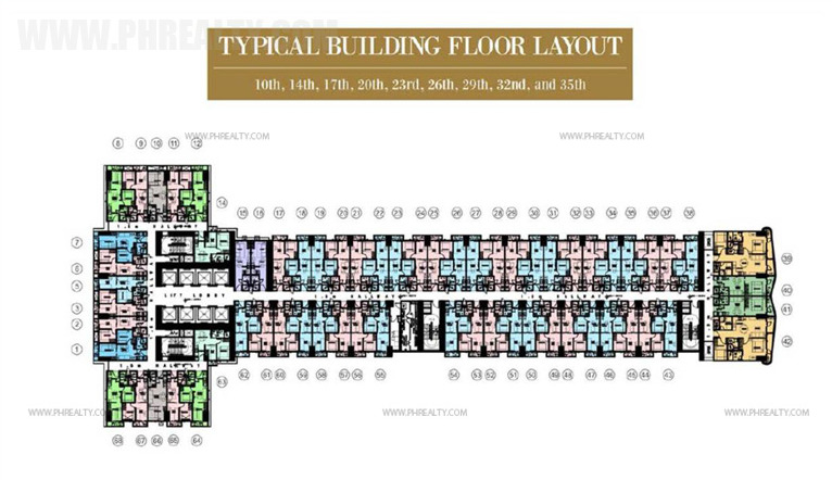 coastresidencessmdc_10th, 14th, 17th, 20th, 23rd, 26th, 29th, 32nd and 35th Floor Plan